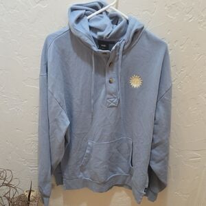 Vans Light Blue Hoodie with Sun Emblem